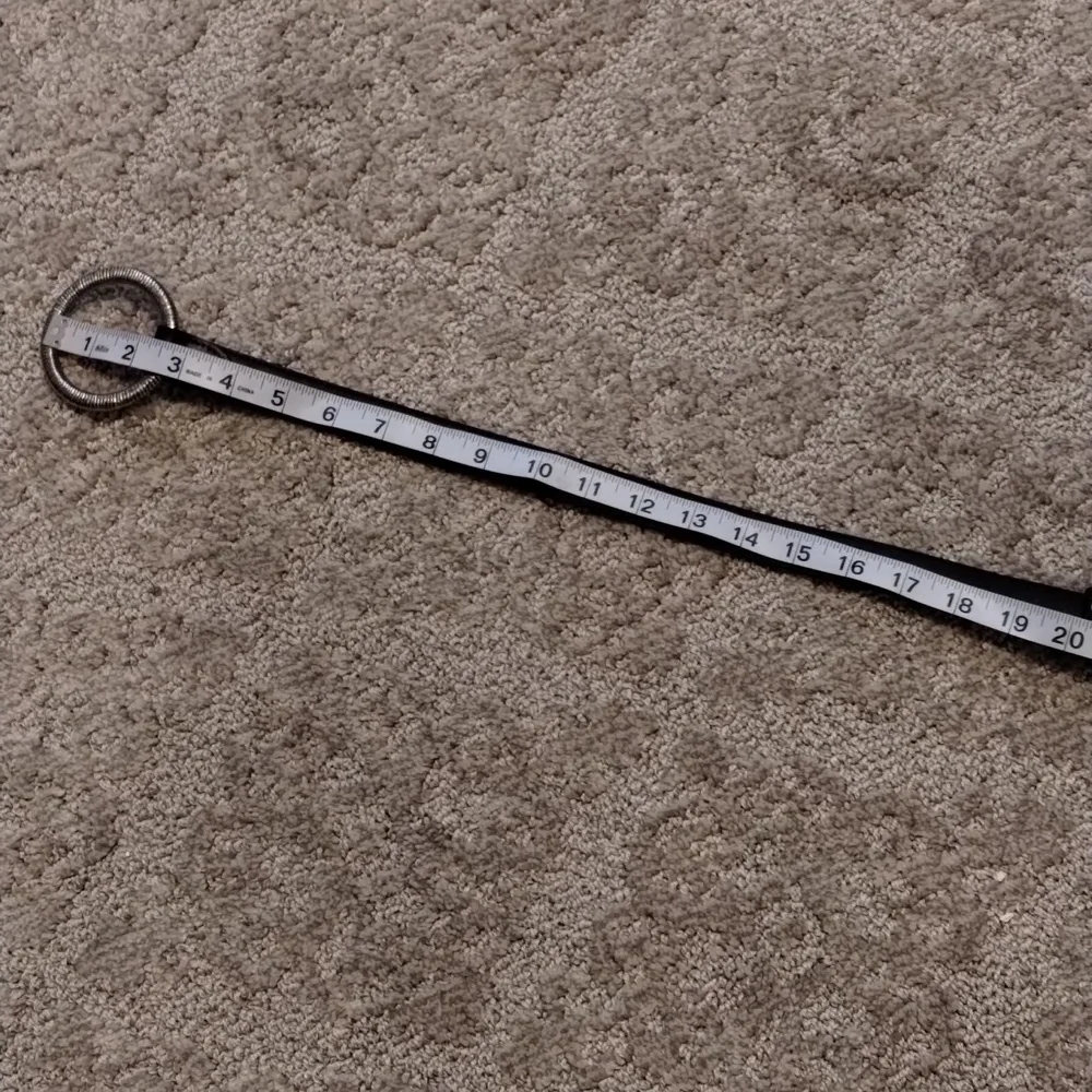 Adjustable Black & Silver Loop Hook Belt Size M/L